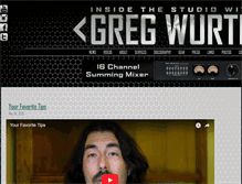 Tablet Screenshot of greg-wurth.com